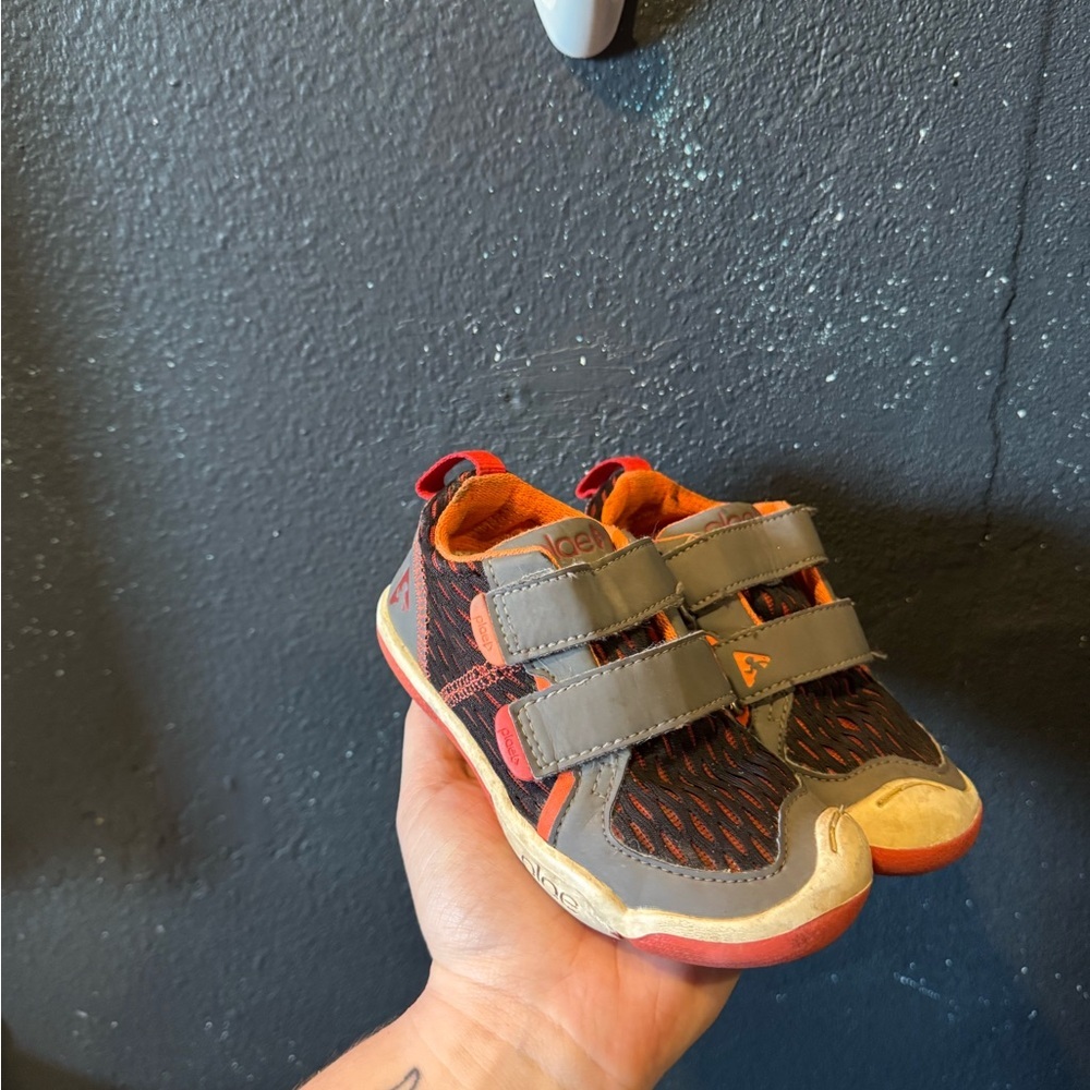 PLAE Kids Sneakers - Gray and Orange